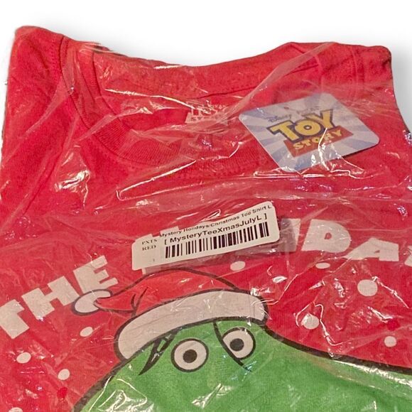 Disney Toy Story Rex Holiday Mens Tee Shirt - Picture 2 of 2